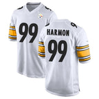 P.Steelers #99 Derrick Harmon Player White Home Game Gdoa Stitched Jerseys