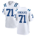 IN.Colts #71 Matt Goncalves Player White Home Game Gdoa Stitched Jerseys