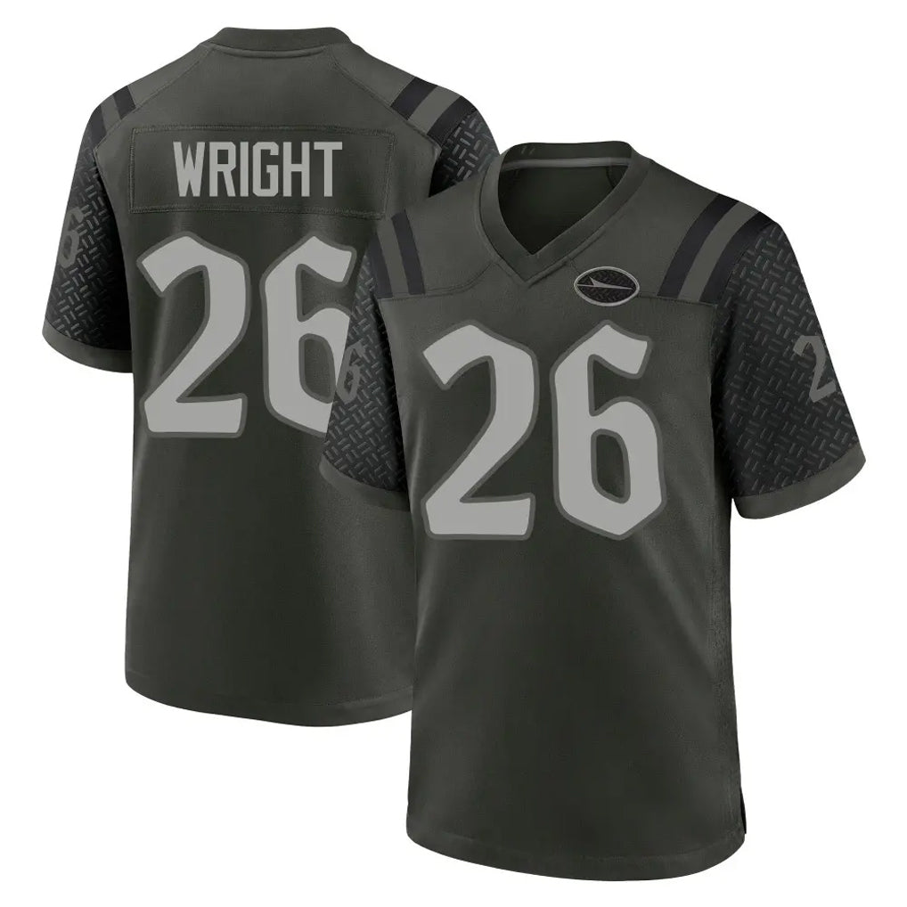 NY.Jets #26 Nahshon Wright Player Green 2025 Rivalries Collection Home Game Gdoa Stitched Jerseys