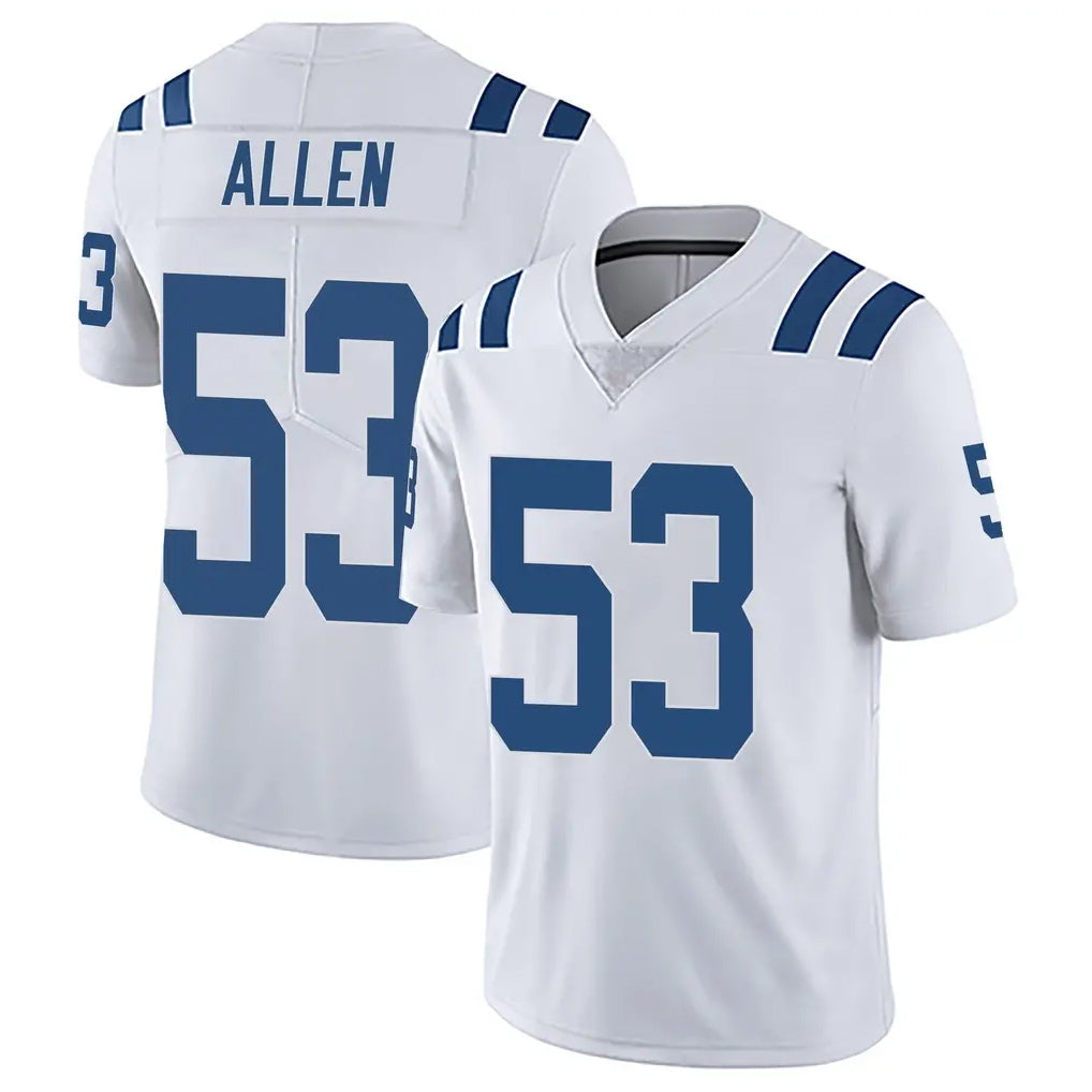 IN.Colts #53 CJ Allen Player White Limited Vapor Untouchable Home Game Gdoa Stitched Jerseys