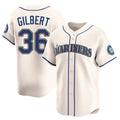 S.Mariners #36 Logan Gilbert Player Cream Home Limited Fdoa Stitched Jerseys