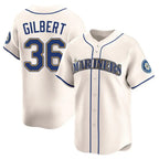 S.Mariners #36 Logan Gilbert Player Cream Home Limited Fdoa Stitched Jerseys