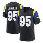 LA.Rams #95 Myles Garrett Player Black Midnight Rivalries Collection Home Game Gdoa Stitched Jerseys