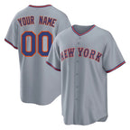 Custom NY.Mets Gray Road Home Game Any Name & NumberGdoa Stitched Jerseys