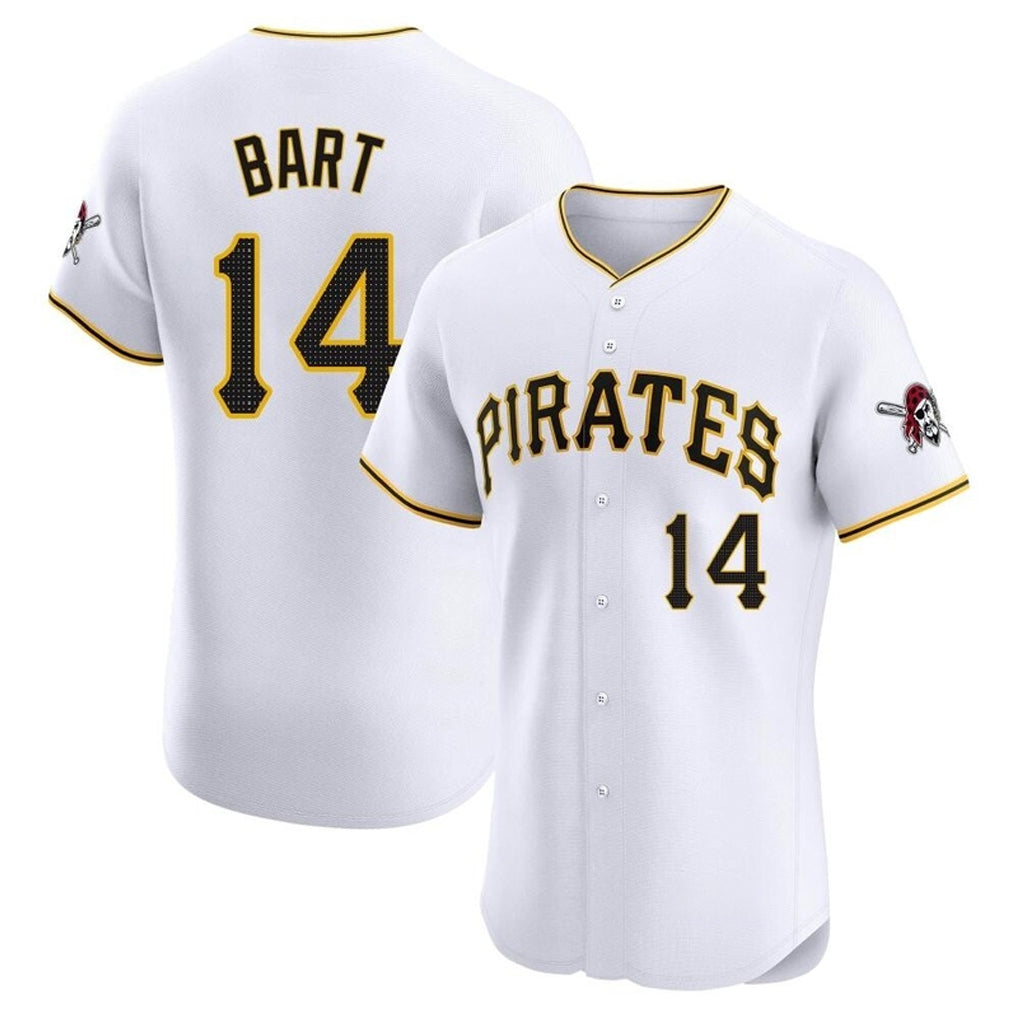 P.Pirates #14 Joey Bart Player White Home Limited Elite Fdoa Stitched Jerseys