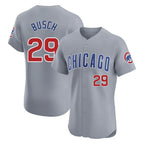 C.Cubs #29 Michael Busch Player Gray Road Limited Elite Home Gdoa Stitched Jerseys