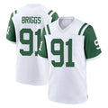 NY.Jets #91 Jowon Briggs Player White Classic Home Game Gdoa Stitched Jerseys