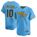 M.Brewers #10 Sal Frelick Player Light Blue City Connect Home Limited Fdoa Stitched Jerseys
