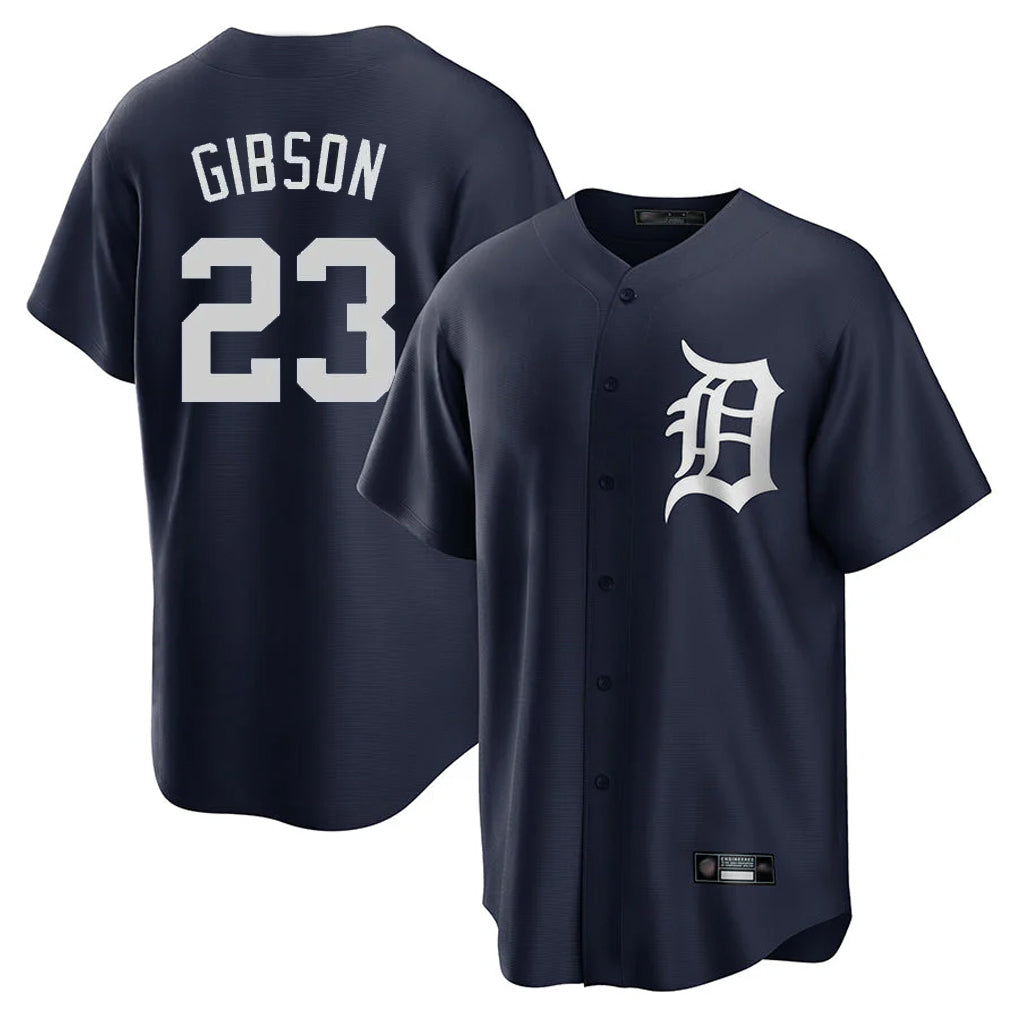 D.Tigers #23 Kirk Gibson Player Navy Game Home Gdoa Stitched Jerseys
