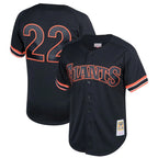 SF.Giants #22 Will Clark Player Black Mitchell & Ness Cooperstown Collection Limited Fdoa Stitched Jerseys