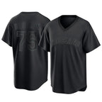 C.Guardians #75 Connor Brogdon Player Black T-shirt Home Game Gdoa Stitched Jerseys