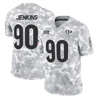 C.Bengals #90 Kris Jenkins Jr Player Arctic Camo Salute to Service Limited Gdoa Stitched Jerseys