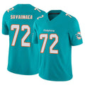 M.Dolphins #72 Jonah Savaiinaea Player Aqua Limited Vapor F.U.S.E. Home Game Gdoa Stitched Jerseys