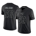 NE.Patriots #55 Jared Wilson Player Black Reflective LImited Home Game Gdoa Stitched Jerseys