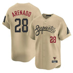 A.Diamondbacks #28 Nolan Arenado Player Tan City Connect Limited Home Game Gdoa Stitched Jerseys