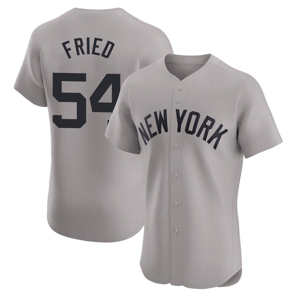NY.Yankees #54 Max Fried Player Gray Limited Elite Home Fdoa Stitched Jerseys