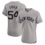 NY.Yankees #54 Max Fried Player Gray Limited Elite Home Fdoa Stitched Jerseys