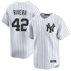 NY.Yankees #42 Mariano Rivera Player White Limited Home Fdoa Stitched Jerseys