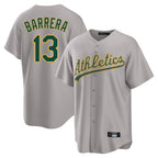 Athletics #13 Luis Barrera Player Gray Home Game Gdoa Stitched Jerseys