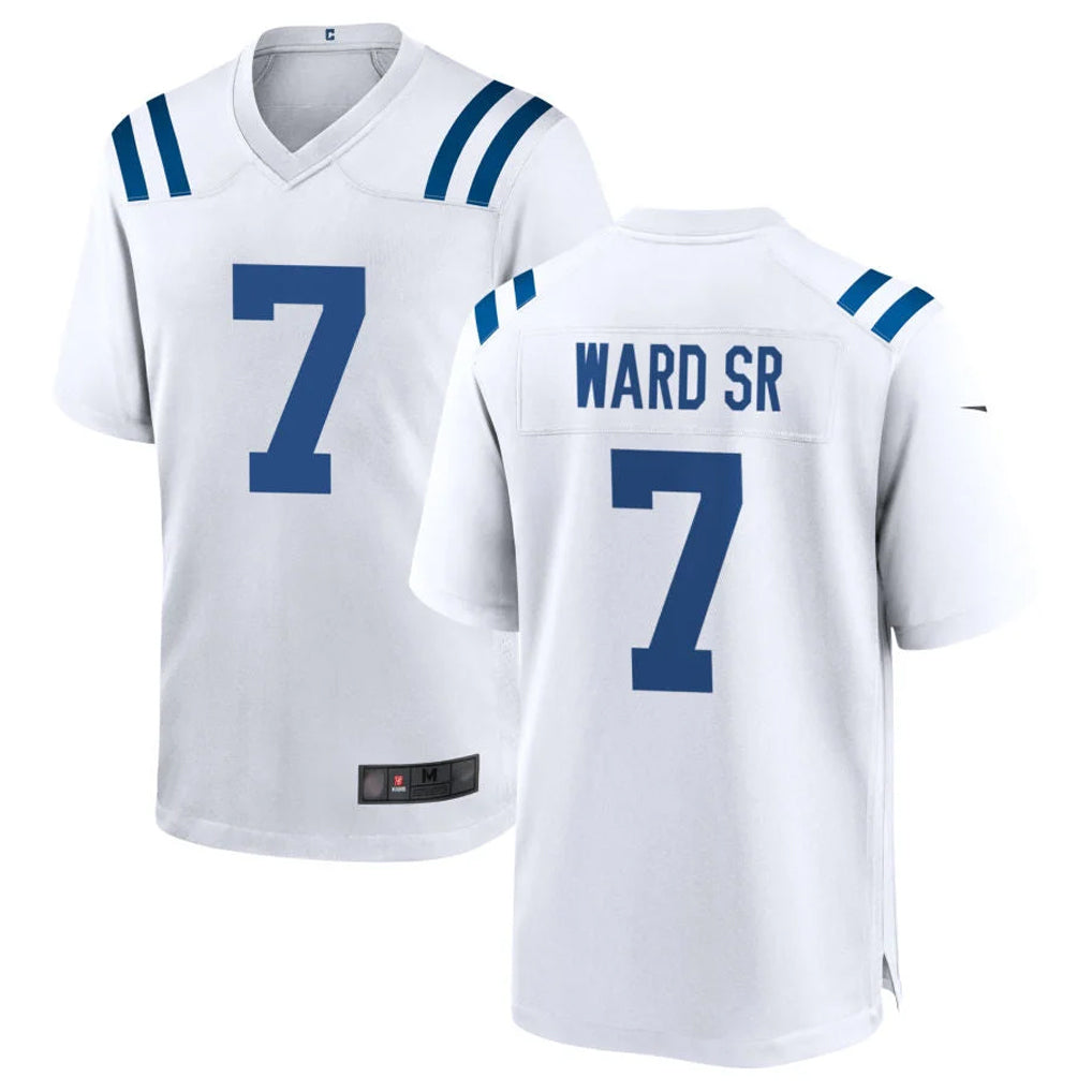 IN.Colts #7 Charvarius Ward Sr. Player White Home Game Gdoa Stitched Jerseys