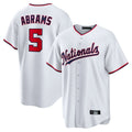 W.Nationals #5 CJ Abrams Player White Home Replica Fdoa Stitched Jerseys