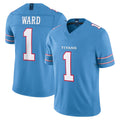 T.Titans #1 Cam Ward Player Light Blue Team Vapor F.U.S.E. Limited Home Game Gdoa Stitched Jerseys