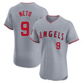 LA.Angels #9 Zach Neto Player Gray Home Limited Elite Fdoa Stitched Jerseys
