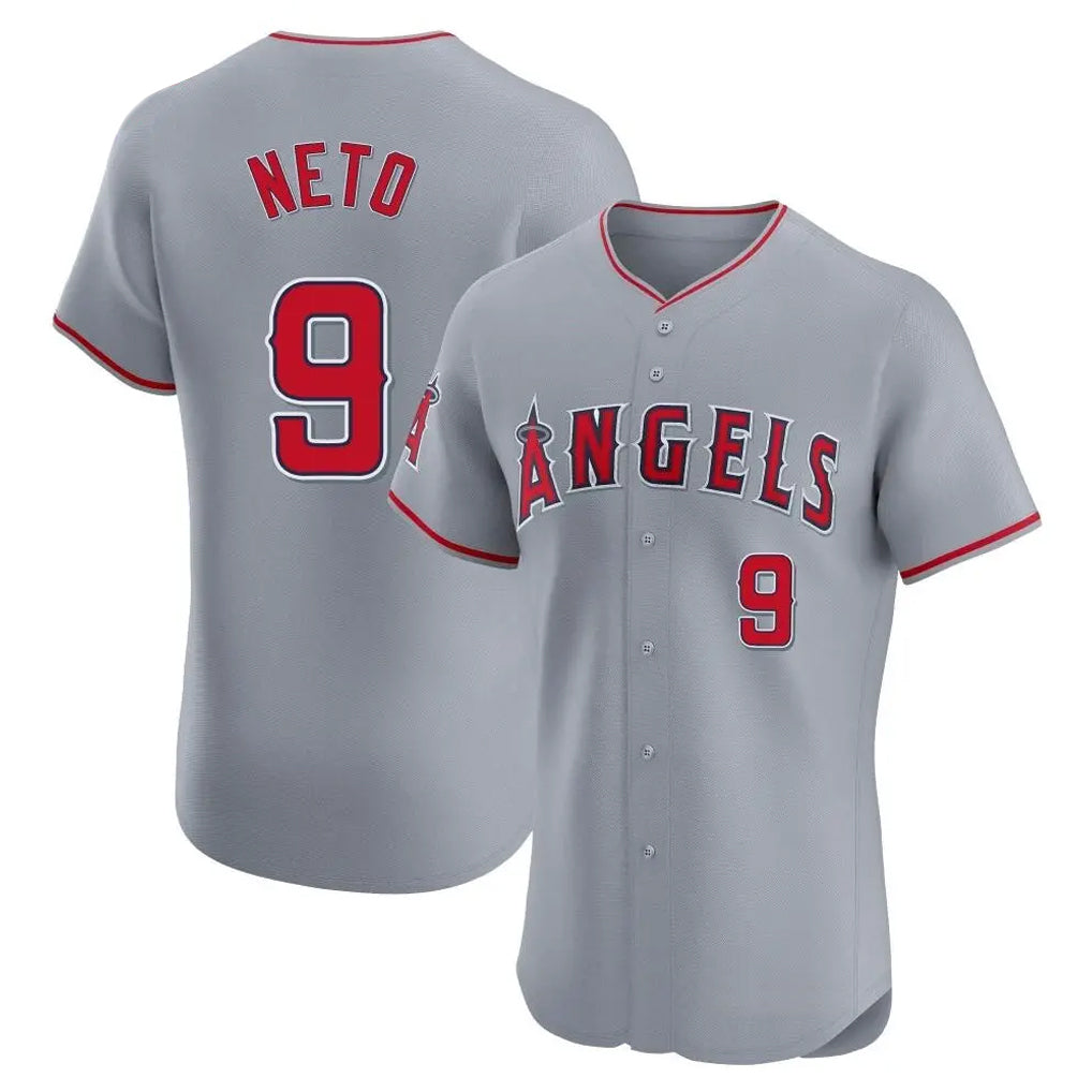 LA.Angels #9 Zach Neto Player Gray Home Limited Elite Fdoa Stitched Jerseys