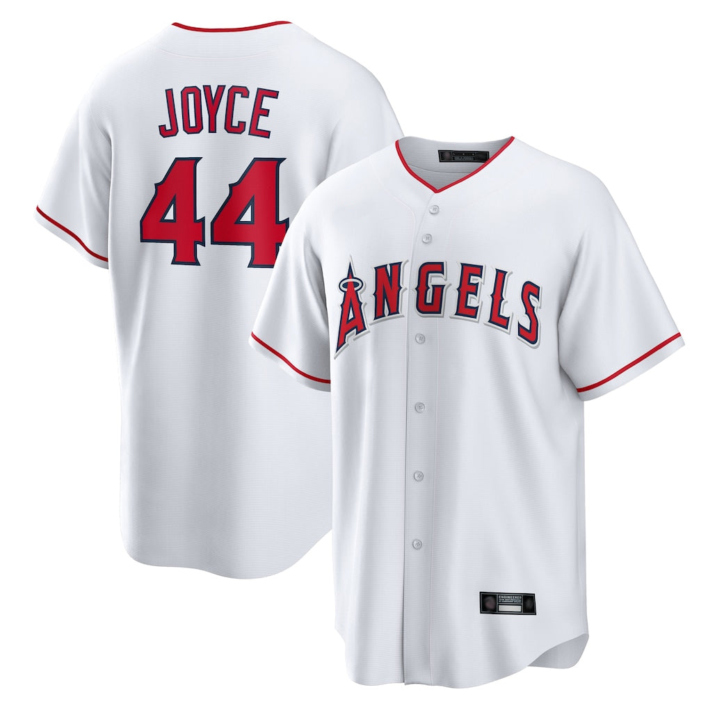 LA.Angels #44 Ben Joyce Player White Home Game Fdoa Stitched Jerseys