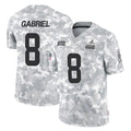 C.Browns #8 Dillon Gabriel Player Arctic Camo Salute to Service Limited Home Game Gdoa Stitched Jerseys