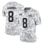C.Browns #8 Dillon Gabriel Player Arctic Camo Salute to Service Limited Home Game Gdoa Stitched Jerseys