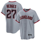 C.Guardians #27 Austin Hedges Player Gray Home Game Gdoa Stitched Jerseys