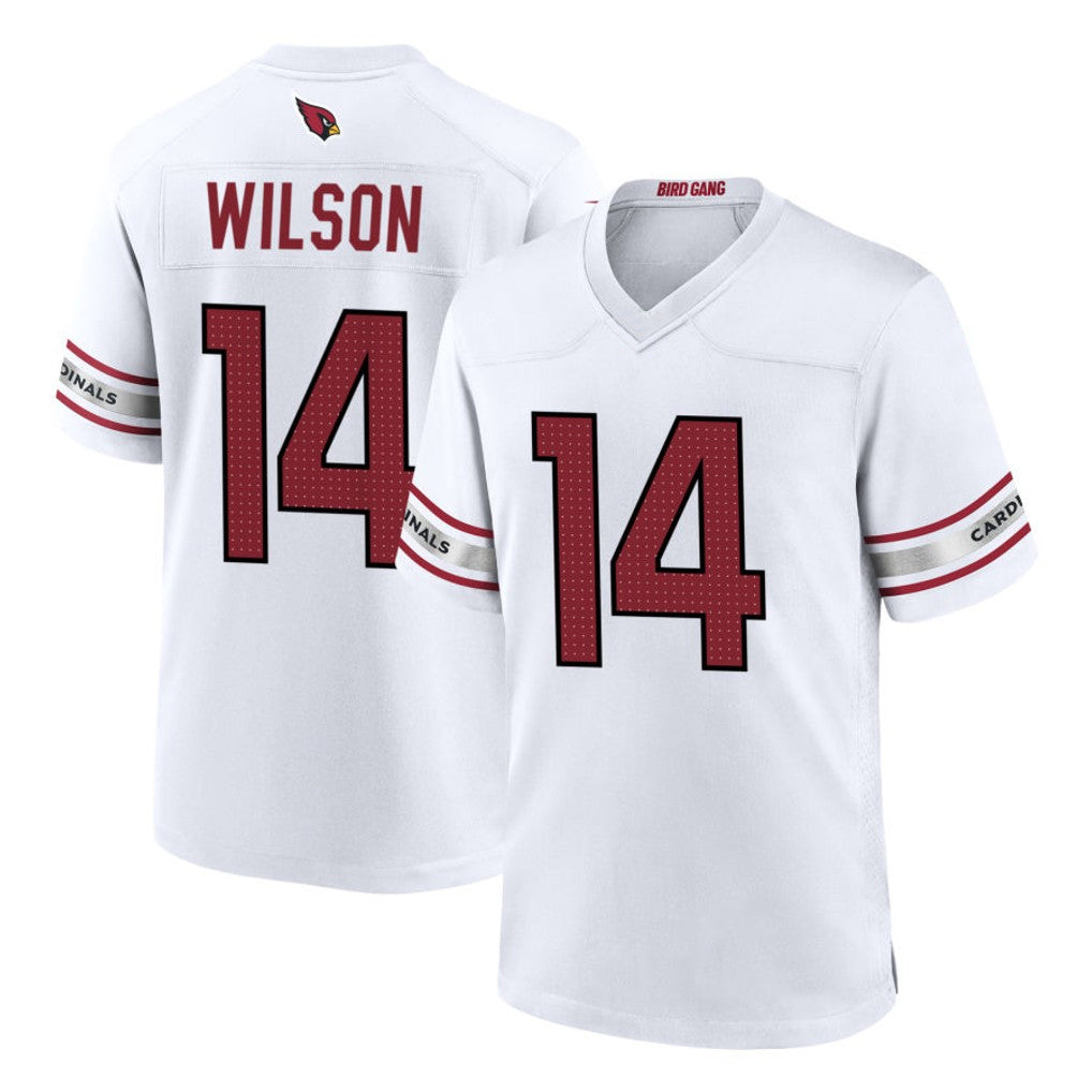 A.Cardinals #14 Michael Wilson Player White Home Game Gdoa Stitched Jerseys