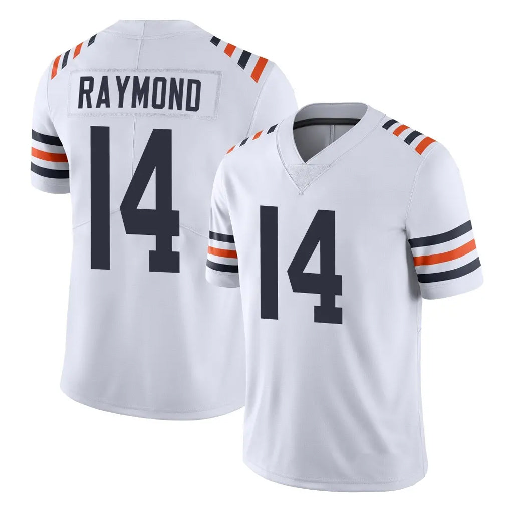 C.Bears #14 Kalif Raymond Player White Classic Vapor Limited Home Game Gdoa Stitched Jerseys