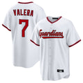 C.Guardians #7 George Valera Player White Game Home Gdoa Stitched Jerseys