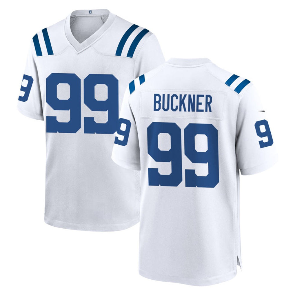 IN.Colts #99 DeForest Buckner Player White Home Game Gdoa Stitched Jerseys