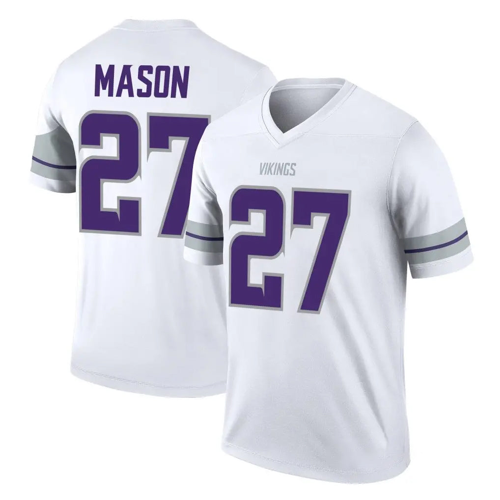 M.Vikings #27 Jordan Mason Player White Alternate Legend Home Game Gdoa Stitched Jerseys