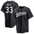 Athletics #33 Henry Bolte Player Black Fashion Home Game Gdoa Stitched Jerseys