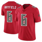 TB.Buccaneers #6 Baker Mayfield Player Red Limited Color Rush Home Game Gdoa Stitched Jerseys
