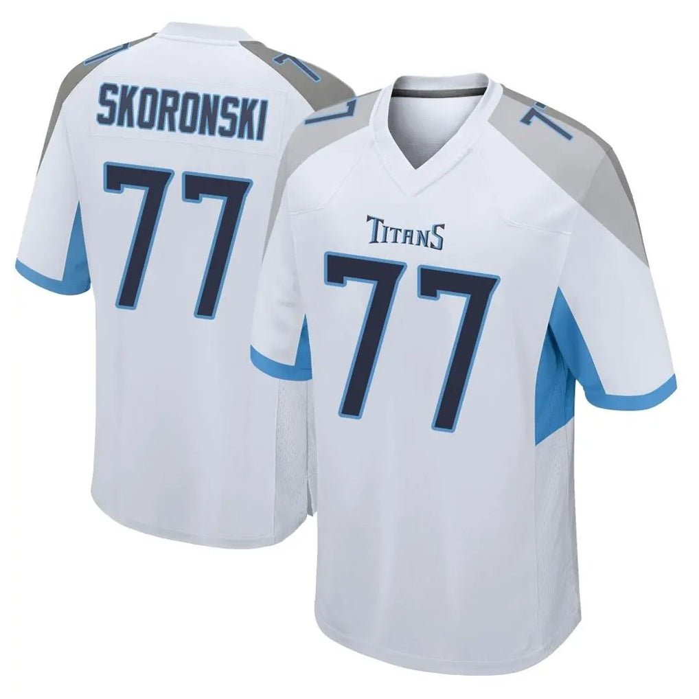 T.Titans #77 Peter Skoronski Player White Home Game Gdoa Stitched Jerseys