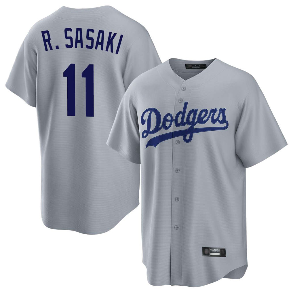LA.Dodgers #11 Roki Sasaki Player Gray Game Fdoa Stitched Jerseys