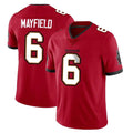 TB.Buccaneers #6 Baker Mayfield Player Red Limited Vapor F.U.S.E. Home Game Gdoa Stitched Jerseys