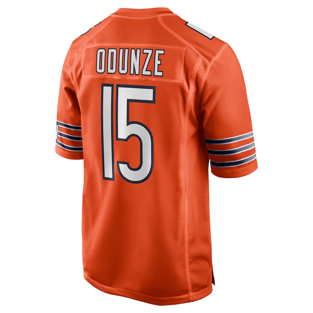 C.Bears #15 Rome Odunze Player Orange Home Game Gdoa Stitched Jerseys
