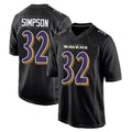 B.Ravens #32 Trenton Simpson Player Black Carbon Fashion Home Game Gdoa Stitched Jerseys