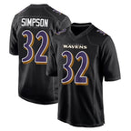 B.Ravens #32 Trenton Simpson Player Black Carbon Fashion Home Game Gdoa Stitched Jerseys
