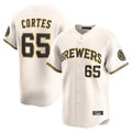 M.Brewers #65 Nestor Cortes Player Cream Home Limited Game Fdoa Stitched Jerseys