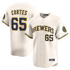M.Brewers #65 Nestor Cortes Player Cream Home Limited Game Fdoa Stitched Jerseys