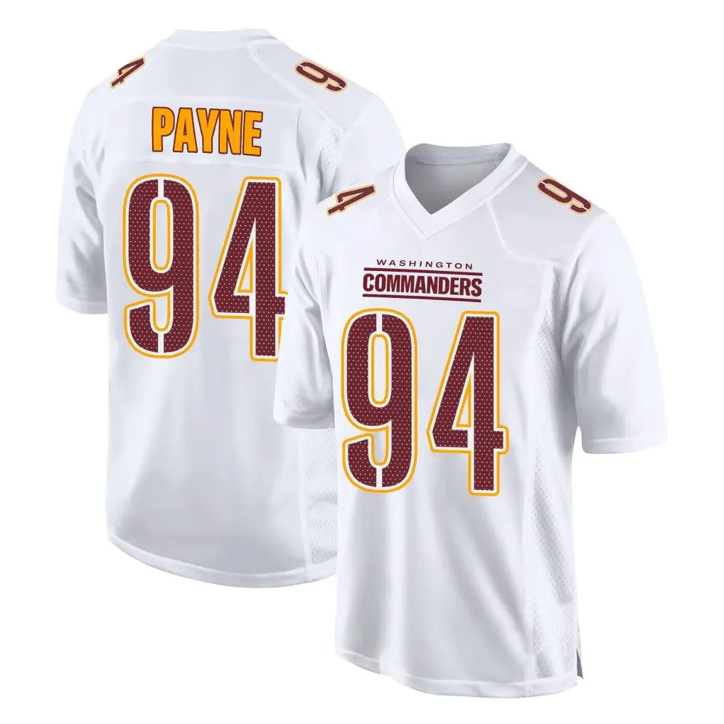 W.Commanders #94 Daron Payne Player White Tundra Fashion Home Game Gdoa Stitched Jerseys