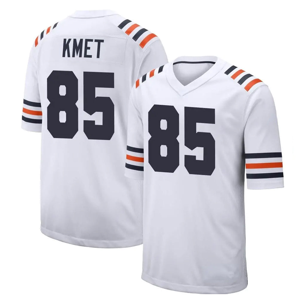 C.Bears #85 Cole Kmet Player White Classic Home Game Gdoa Stitched Jerseys