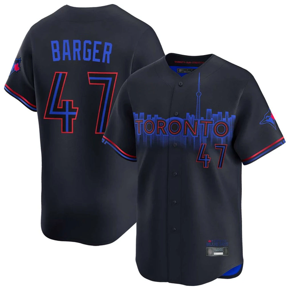 T.Blue Jays #47 Addison Barger Player Black&Blue City Connect Limited Fdoa Stitched Jerseys